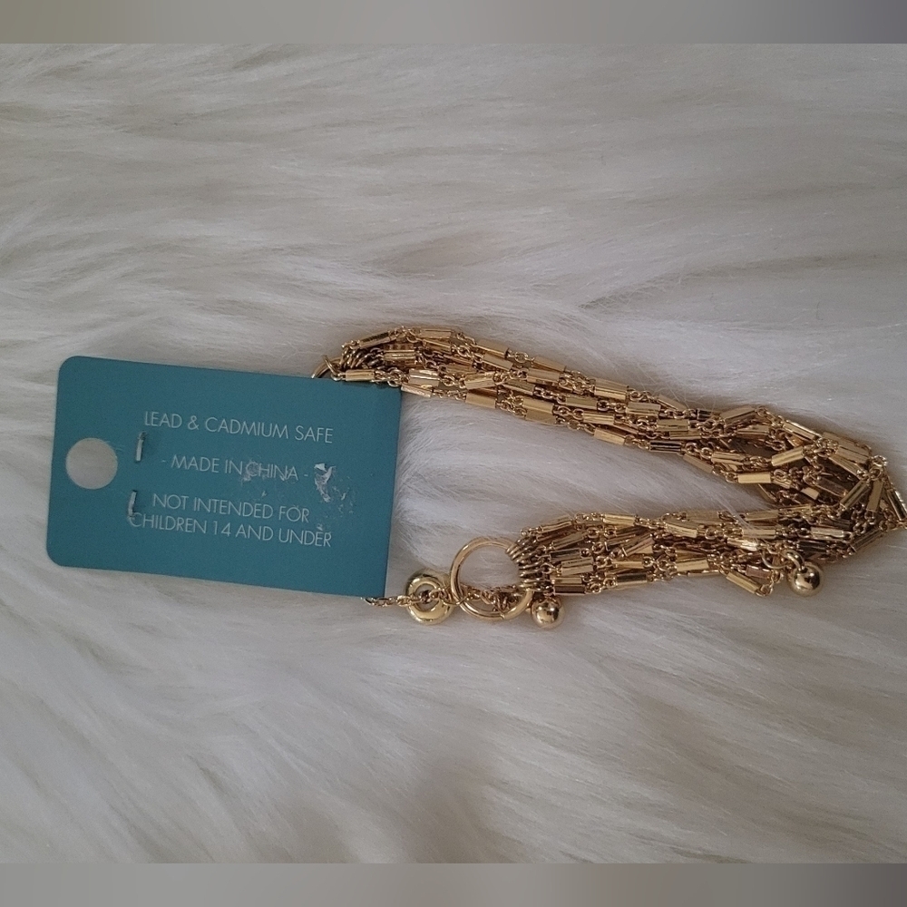 NWT A Project Golden Chain Adjustable Bracelet - Picture 3 of 8